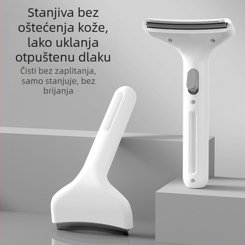 KUCHI češalj za mačke s ABS-om i nehrđajućim čelikom – uklanja otpale dlačice, raščešljava dlaku