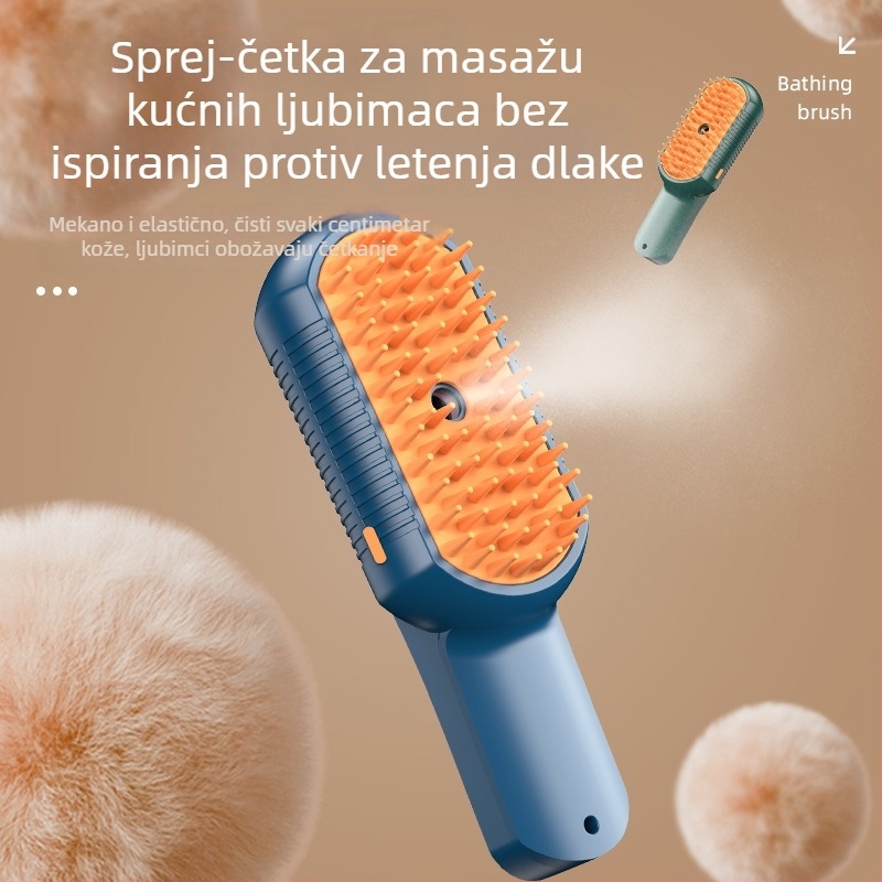 Koledi masažni češalj za mačke i pse, uklanjanje dlaka, sprej jednim klikom, anti-statički, nježan prema koži