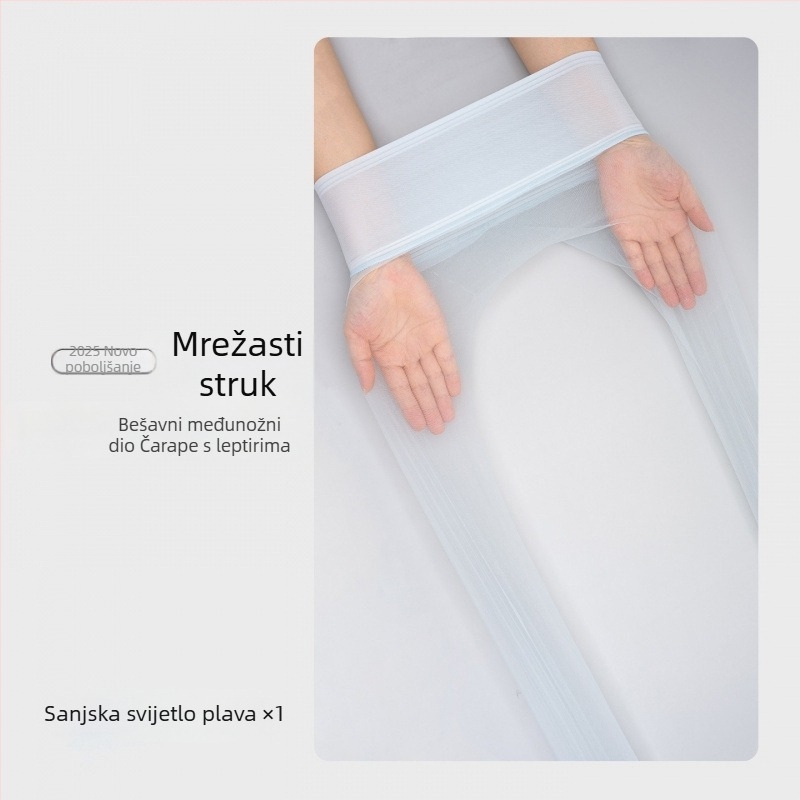 Mint Mambo čarape za njegu kože – ultra tanke, crne, prozirne, bezšivne, s zaštitom od sunca