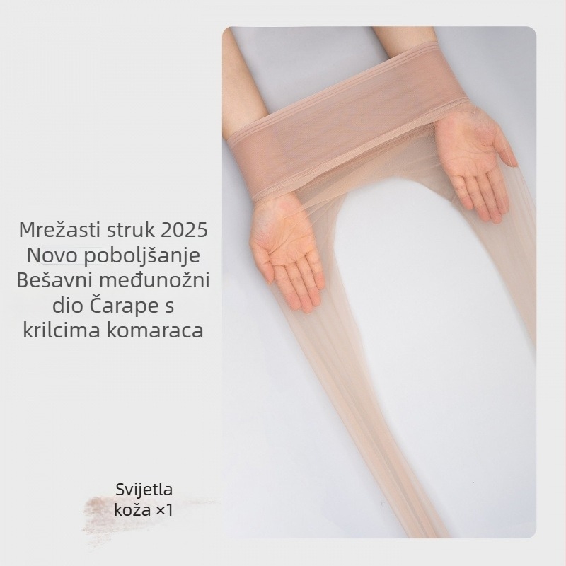 Mint Mambo čarape za njegu kože – ultra tanke, crne, prozirne, bezšivne, s zaštitom od sunca