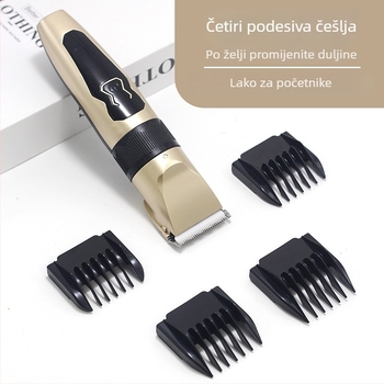 Prijenosni električni klipper za njegu dlake pasa, s digitalnim zaslonom na češlju