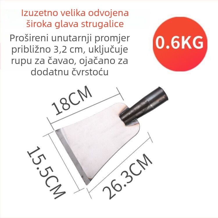 Višenamjenska lopata od mangan čelika za poljoprivredu, kućnu upotrebu i vrtlarstvo; ojačani vanjski alat