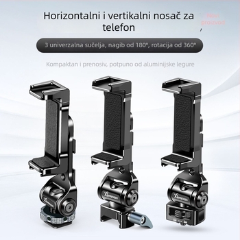 Držač za telefon s 1/4-inčnim pozicionirajućim čepom, kavez nosač za DSLR kamere, proširivač s hladnom cipelom