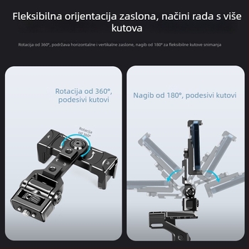 Držač za telefon s 1/4-inčnim pozicionirajućim čepom, kavez nosač za DSLR kamere, proširivač s hladnom cipelom
