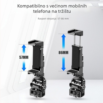 Držač za telefon s 1/4-inčnim pozicionirajućim čepom, kavez nosač za DSLR kamere, proširivač s hladnom cipelom
