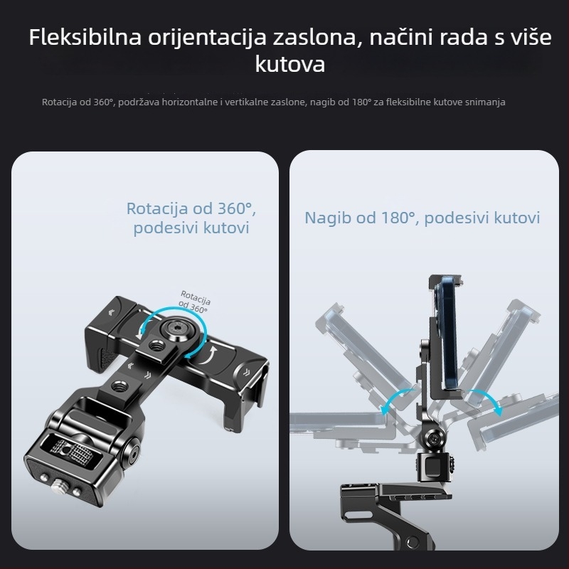 Držač za telefon s 1/4-inčnim pozicionirajućim čepom, kavez nosač za DSLR kamere, proširivač s hladnom cipelom