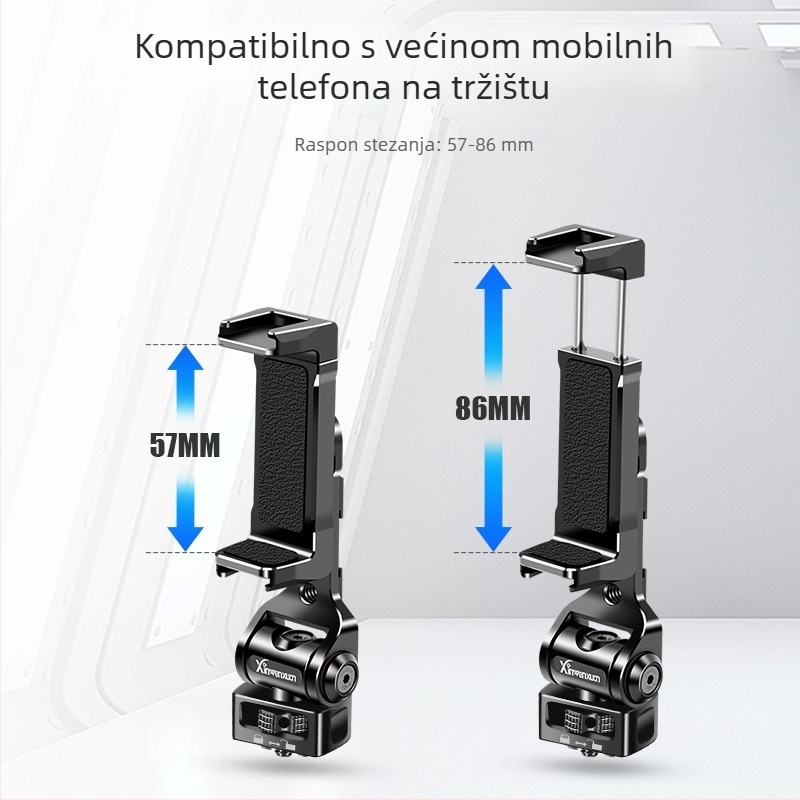 Držač za telefon s 1/4-inčnim pozicionirajućim čepom, kavez nosač za DSLR kamere, proširivač s hladnom cipelom