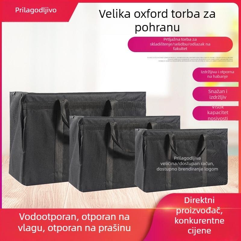 Torba za skladištenje od Oxford tkanine za selidbu, velik kapacitet, čvrsta i izdržljiva