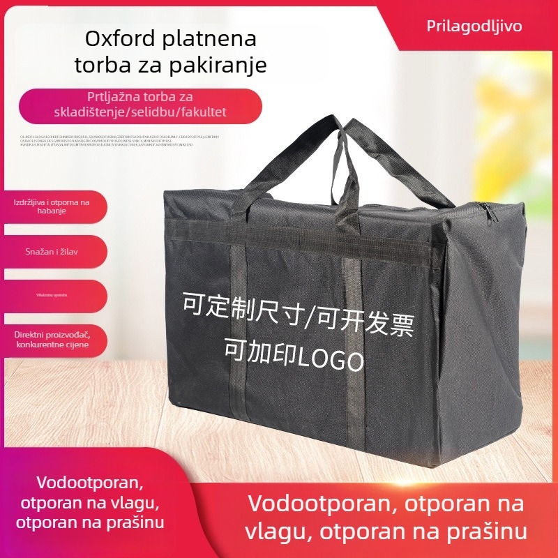 Torba za skladištenje od Oxford tkanine za selidbu, velik kapacitet, čvrsta i izdržljiva