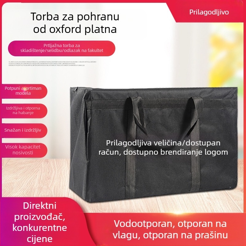 Torba za skladištenje od Oxford tkanine za selidbu, velik kapacitet, čvrsta i izdržljiva