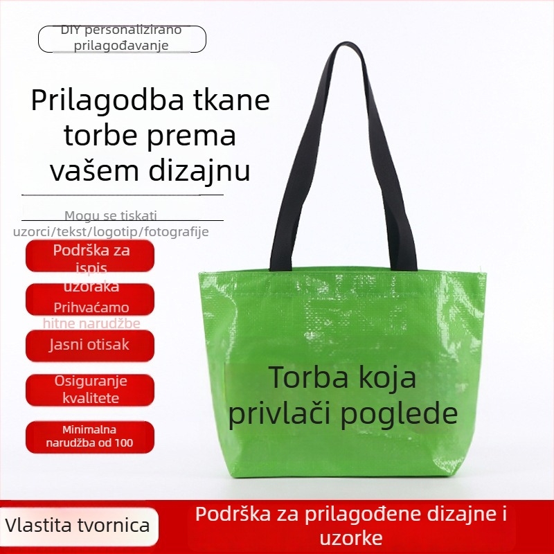 Prilagođena višebojna tiskana vodootporna PP tkanina torba s logom