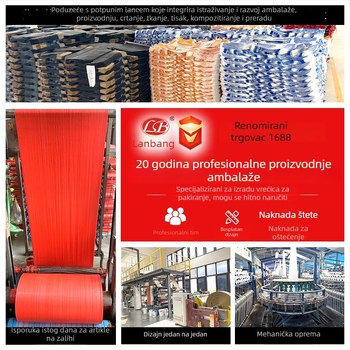 Kraft papir–plastična kompozitna vrećica s tkanim vanjskim slojem i dvostrukim unutarnjim filmom
