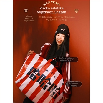 Prilagođena ručna tkana torba s logom, laminirana torba za odjeću, vodootporna plastična tkanina s uzorkom zmijske kože