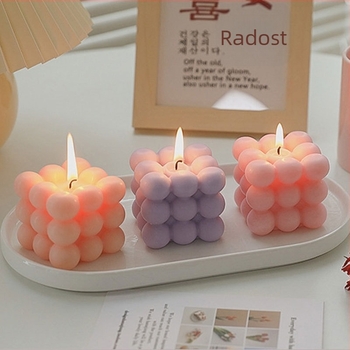 Aromatična svijeća u obliku Rubikove kocke – kvadratna mirisna svijeća za kućni dekor, rekvizit za fotografije u Instagram stilu, poklon