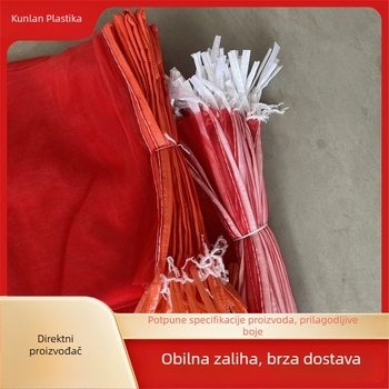 Mrežaste vrećice za luk; vrećice s mrežom i vrpcom za jabuke, krumpire i slatki krumpir; plastične mrežaste vrećice za voće i povrće