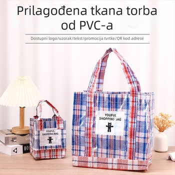 Vodootporna ručno tkana torba s uzorkom zmijskog kože od PP tkanine, za odjeću, kupovinu i skladištenje