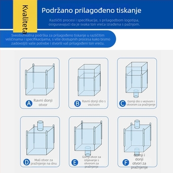Ruist vodootporna unutarnja vrećica od aluminijske folije za ton vreće s otvorom za istovar