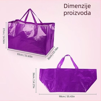 Prijenosna tkanina plastična torba, sklopiva vodootporna torba za kupovinu i skladištenje, velika torba za prljavo rublje