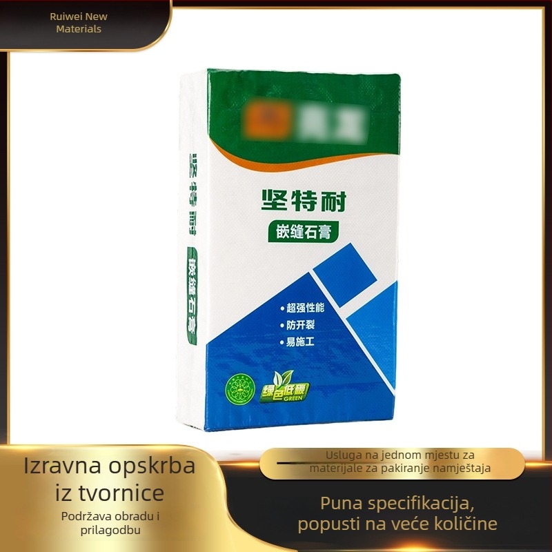 Torba od Kraft papira s plastičnim uzorkom zmijske kože, s debelim premazom; pogodna za rižu, mort, ljepilo i špak prašak.
