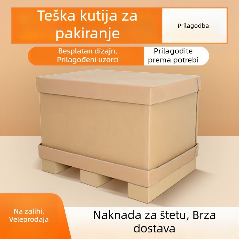 Prilagodljive teške kutije od kartona velikih dimenzija, sklopive kartonske kutije od valovitog kartona, debljina 15 mm