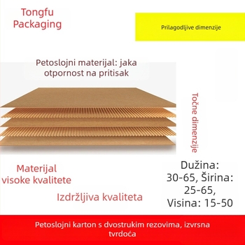 Prilagođena pet-slojna valovita kutija za pakiranje, pravokutnog oblika, 400 x 300 x 200 mm, 250 gsm, minimalna narudžba 10 komada