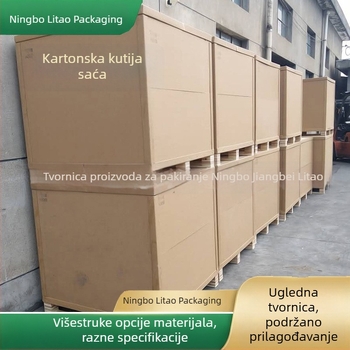 Odvojene kartonske kutije s strukturom saća, ploče saća debljine 2 cm, drvene osnove paleta različitih veličina i obrada kartonskih kutija.