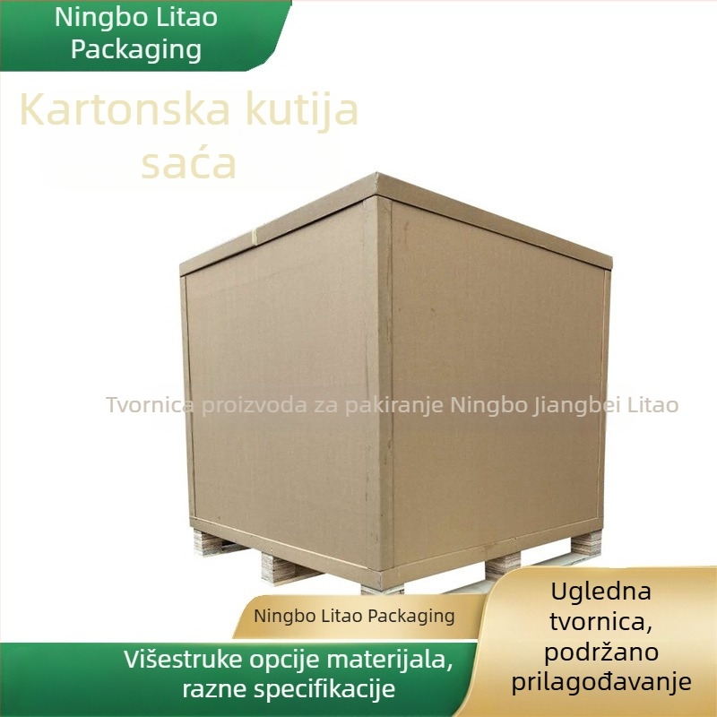 Odvojene kartonske kutije s strukturom saća, ploče saća debljine 2 cm, drvene osnove paleta različitih veličina i obrada kartonskih kutija.
