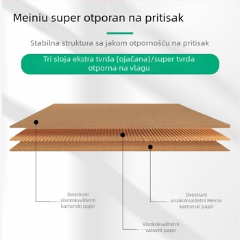 Pet slojeva debelog kartona za izvoznu ambalažu, izuzetno čvrsta kraft kutija, pravokutnog oblika