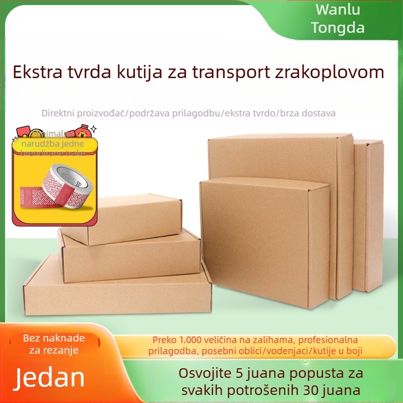 Izuzetno čvrsta ravna sklopiva kartonska kutija, F1–F10, A4 format, za logističku pakiranje