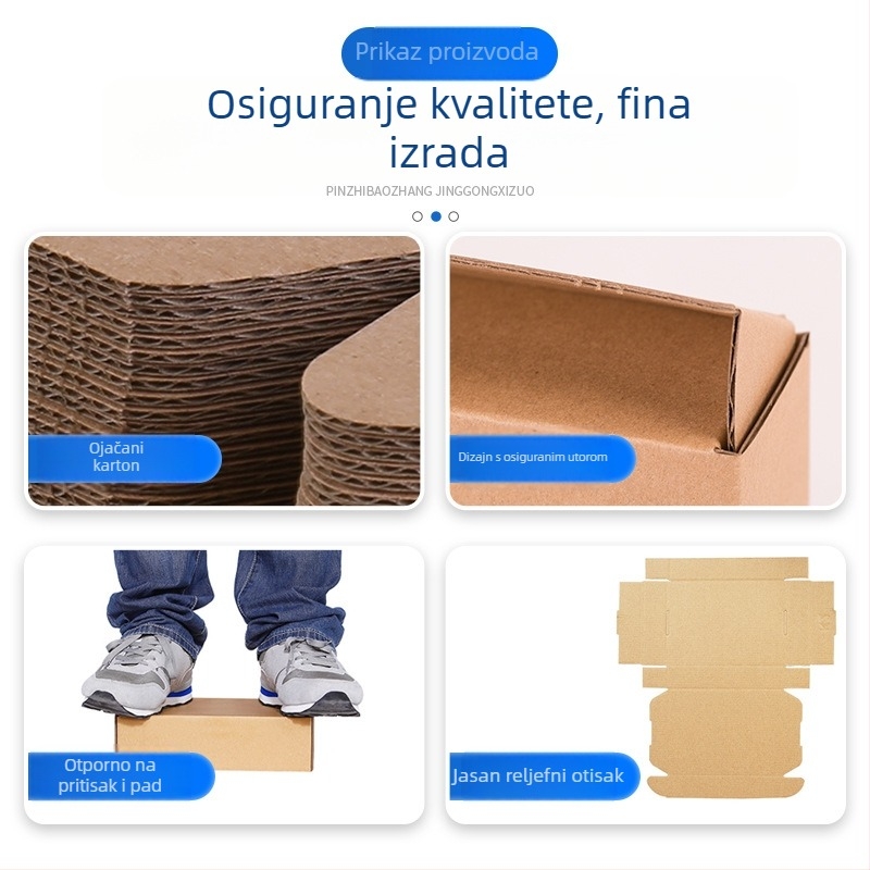 Izuzetno čvrsta ravna sklopiva kartonska kutija, F1–F10, A4 format, za logističku pakiranje