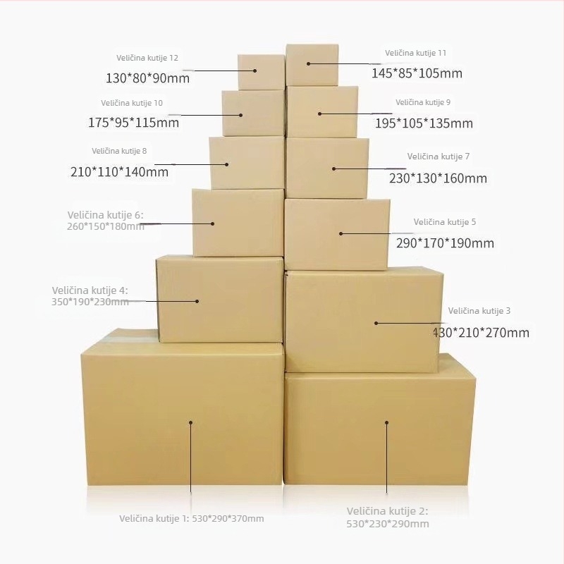 No.1 Wenwei Packaging karton, 53×29×37 cm, sklopivi karton od valovitog kartona