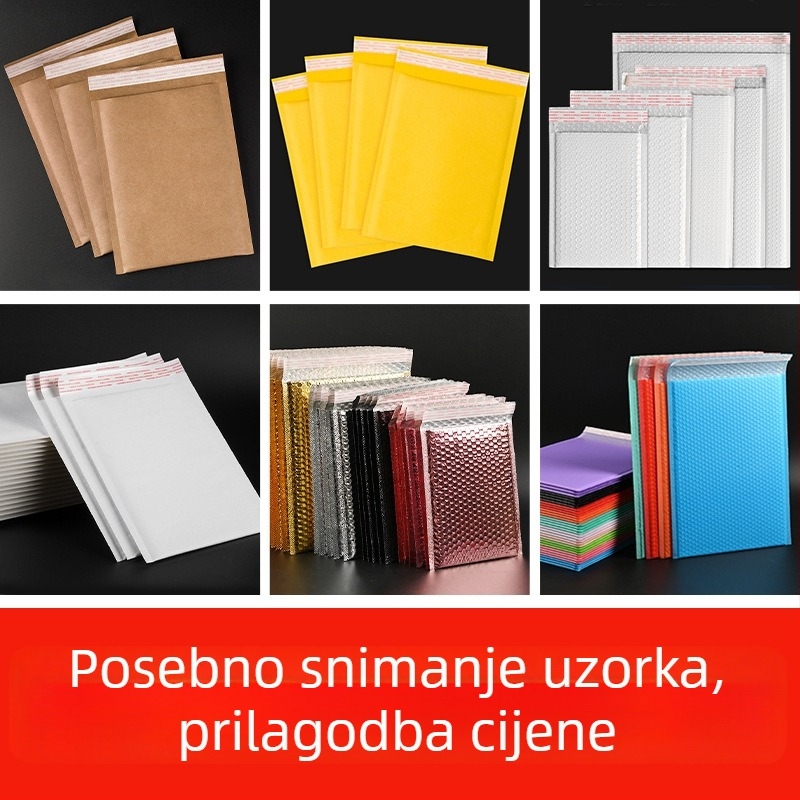 Samoljepljiva kuverta s mjehurićima od kraft papira za međunarodne pošiljke