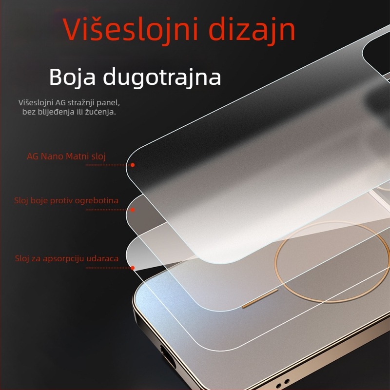 Kućište za iPhone 16 Pro Max – mat završni sloj, AG Nano materijal, veliko prozorno okno, magnetsko pričvršćivanje, potpuna zaštita od pada