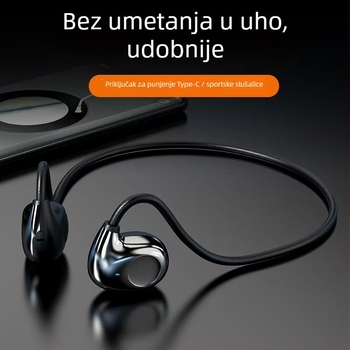 F805 Bežične slušalice s koštanom provodljivošću, Bluetooth, IPX4, otporne na znoj, za trčanje, 8+ sati baterije