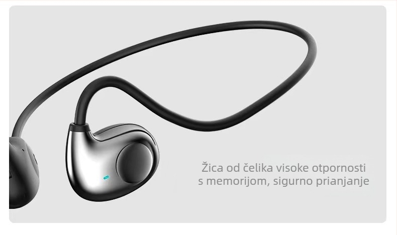 F805 Bežične slušalice s koštanom provodljivošću, Bluetooth, IPX4, otporne na znoj, za trčanje, 8+ sati baterije