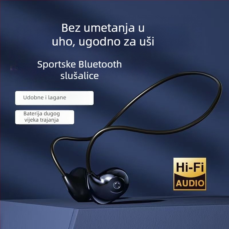 F805 Bežične slušalice s koštanom provodljivošću, Bluetooth, IPX4, otporne na znoj, za trčanje, 8+ sati baterije