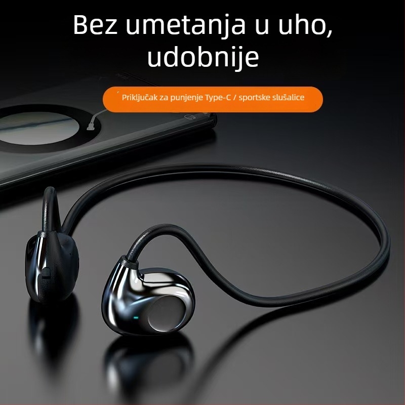 F805 Bežične slušalice s koštanom provodljivošću, Bluetooth, IPX4, otporne na znoj, za trčanje, 8+ sati baterije