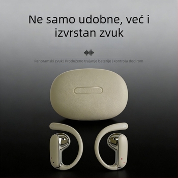 OWS bežične slušalice s klipsom za uho, otvorena kostna vodljivost, Bluetooth, dug rad baterije, za sport