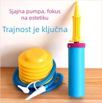 Ručna dvostruka pumpa za balone s nagnutom mlaznicom, prijenosna pumpa za zrak
