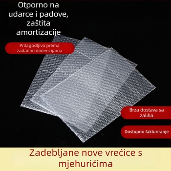 Prozirna samoljepljiva vrećica s mjehurićima, otporna na udarce, jednostruka ili dvostruka, za pakiranje