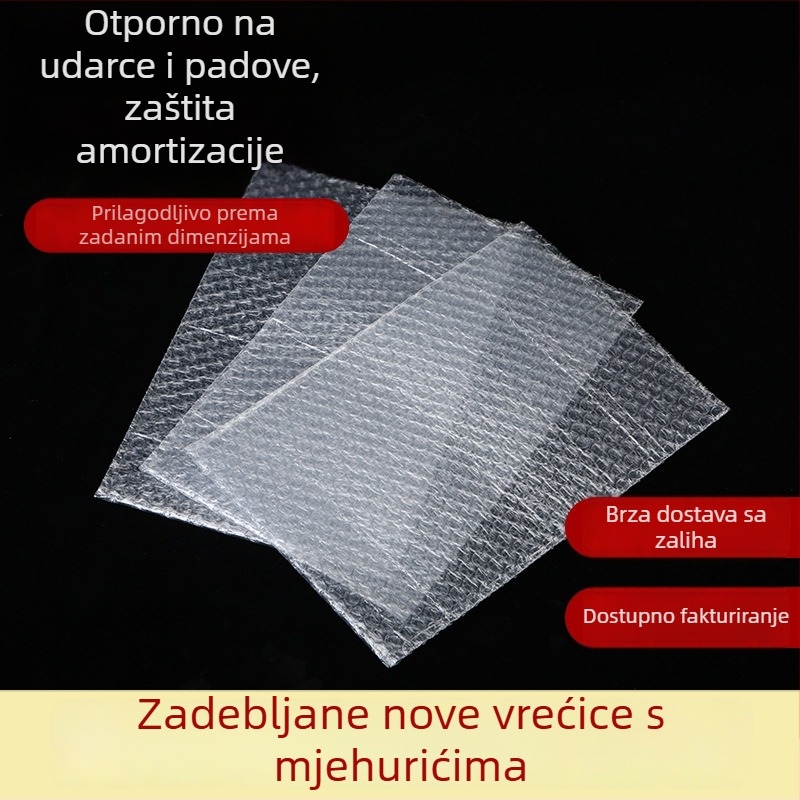 Prozirna samoljepljiva vrećica s mjehurićima, otporna na udarce, jednostruka ili dvostruka, za pakiranje