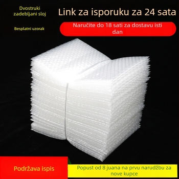 Prozirna dvostruka vrećica s mjehurićima za pakiranje s perlovom folijom