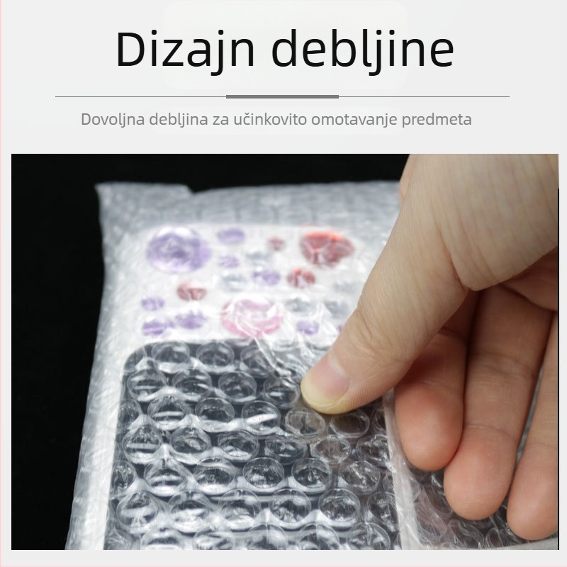 Prozirna dvostruka vrećica s mjehurićima za pakiranje s perlovom folijom
