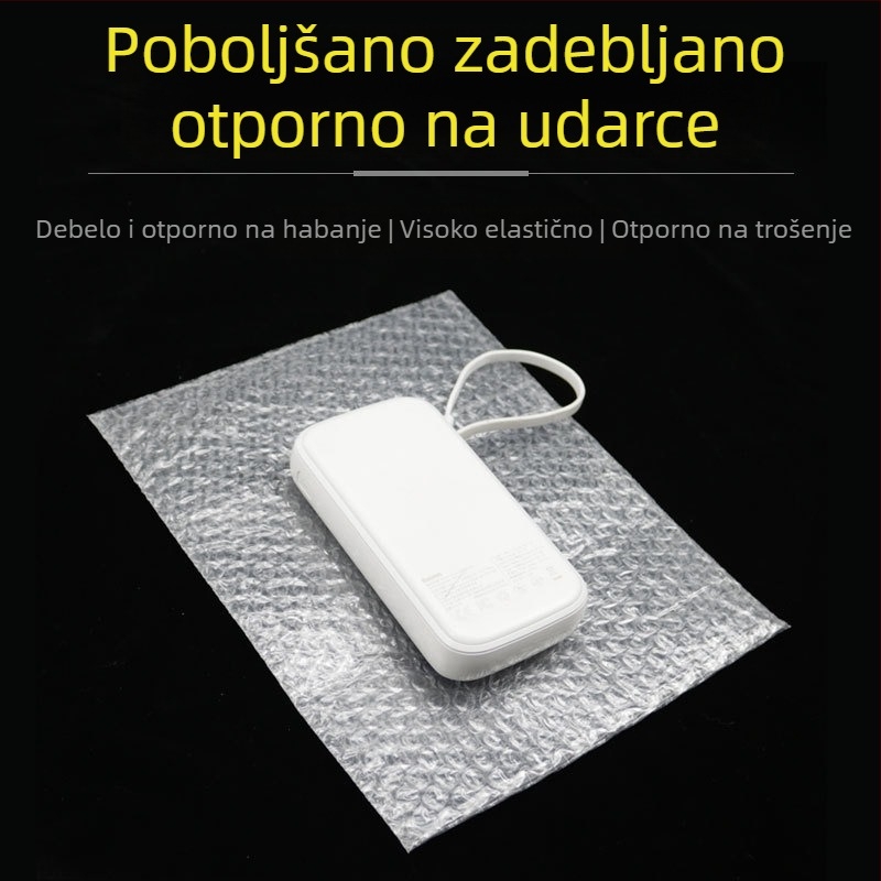 Prozirna dvostruka vrećica s mjehurićima za pakiranje s perlovom folijom