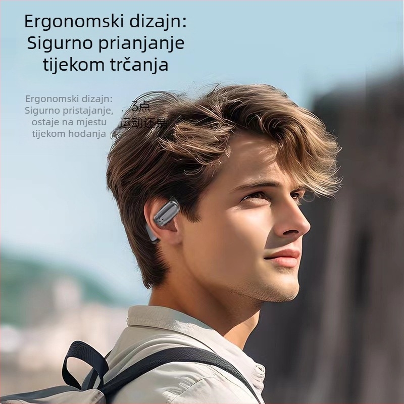 Bluetooth slušalice za kostnu provodljivost s AI prijevodom i bojom zaslona, visokokvalitetan zvuk, A16 Mini Pro, bežično smanjenje šuma, Bluetooth 5.4