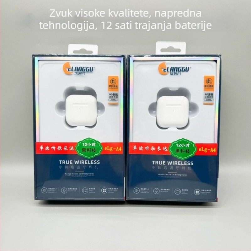 Hungry Wolf Valley bežične TWS slušalice s digitalnim zaslonom, dodirnim upravljanjem, dugim trajanjem baterije, mini ušni dizajn, stereo, koštana vodljivost, OWS