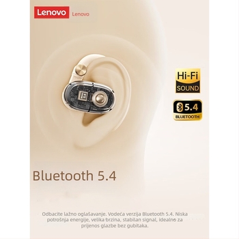 Lenovo EA366 bežične slušalice s kostnom kondukcijom, za sport, s redukcijom buke, dugotrajna baterija, HD zaslon
