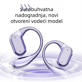 Q17Proows Bežične slušalice s koštanom vodljivošću, s kukom za uho, sportske, Bluetooth 5.3, visokokvalitetan zvuk, IPX5