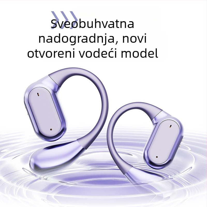 Q17Proows Bežične slušalice s koštanom vodljivošću, s kukom za uho, sportske, Bluetooth 5.3, visokokvalitetan zvuk, IPX5