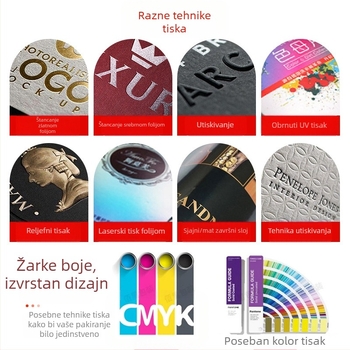 Kraft papir kartonska kutija za role papira za pečenje, šarena kutija, mala kutija za plastičnu foliju, otisak na pakiranju